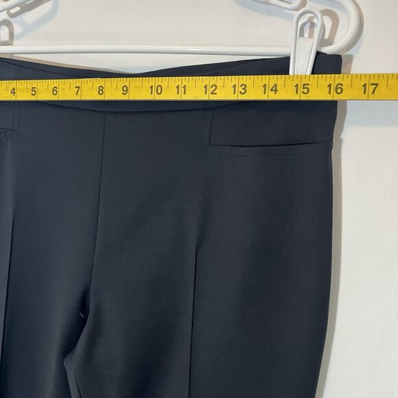 Akris Punto Women’s Tapered Crop Pants Size 8 Black Stretch Mid Rise Flat Zipper - Picture 4 of 13